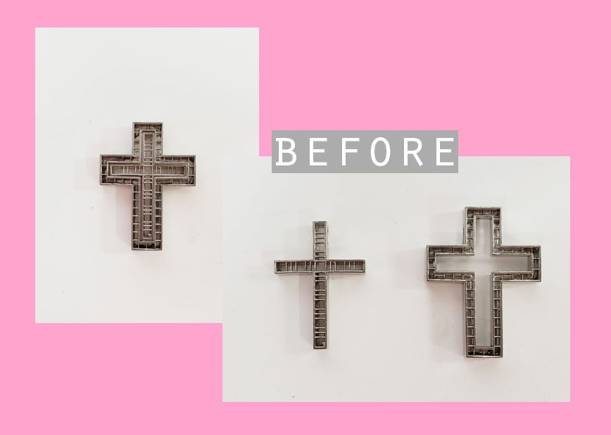 P-1)  クロスダイヤモンドペンダント作り