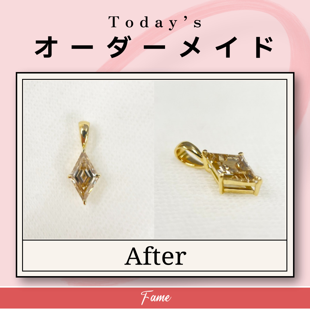 P-11)  ブラタイプのシンプルK18YG ペンダント製作