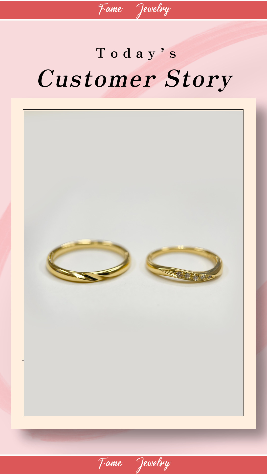 イエローゴールドの結婚指輪はいかがでしょうか。