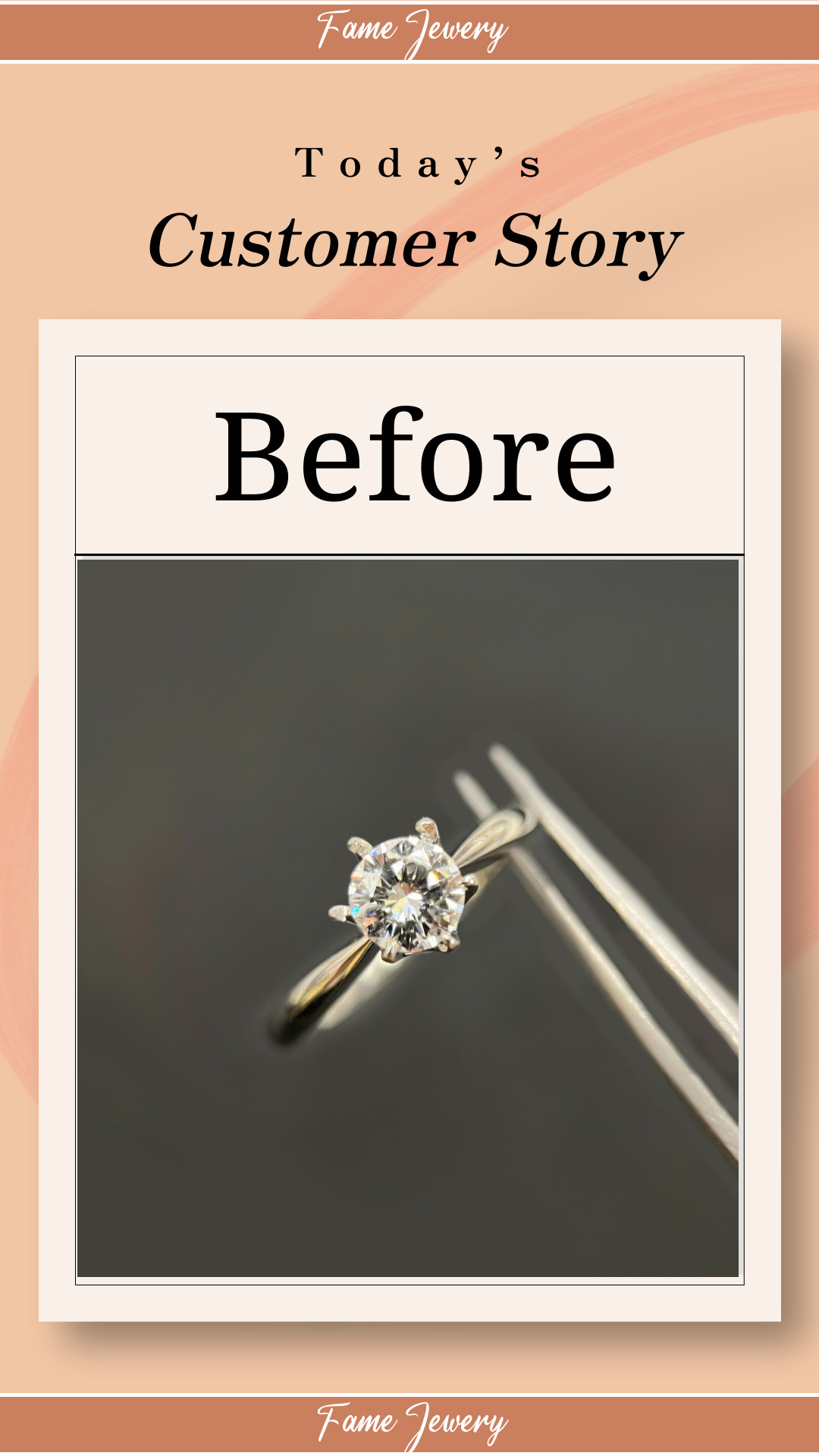 0.65ctのダイヤモンド結婚指輪をネックレスにリフォーム。